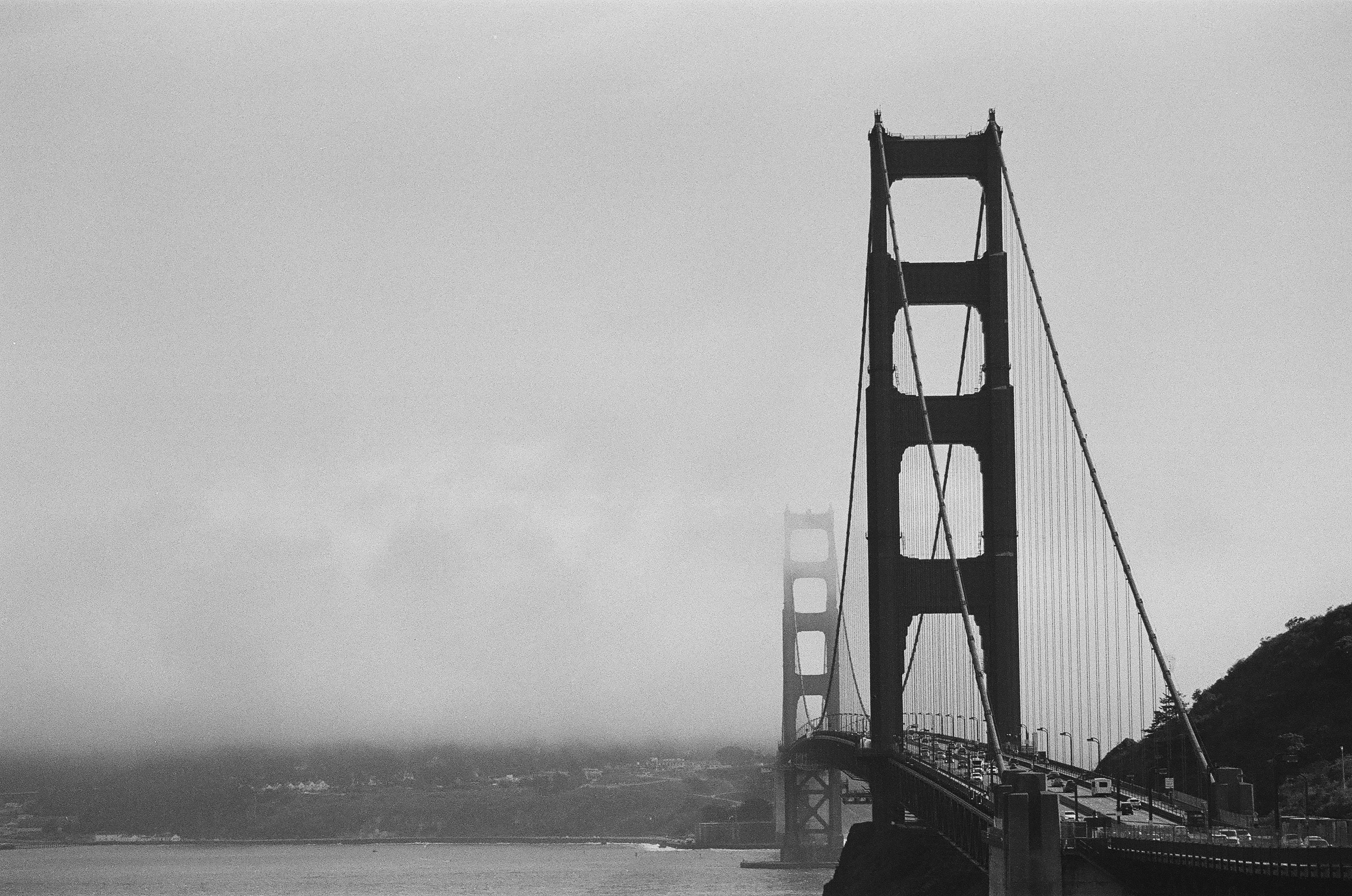 Golden Gate Bridge Black and White FIlm